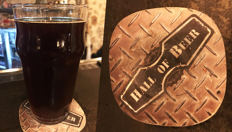 Bière brune - brasserie artisanale bar - hall of beer